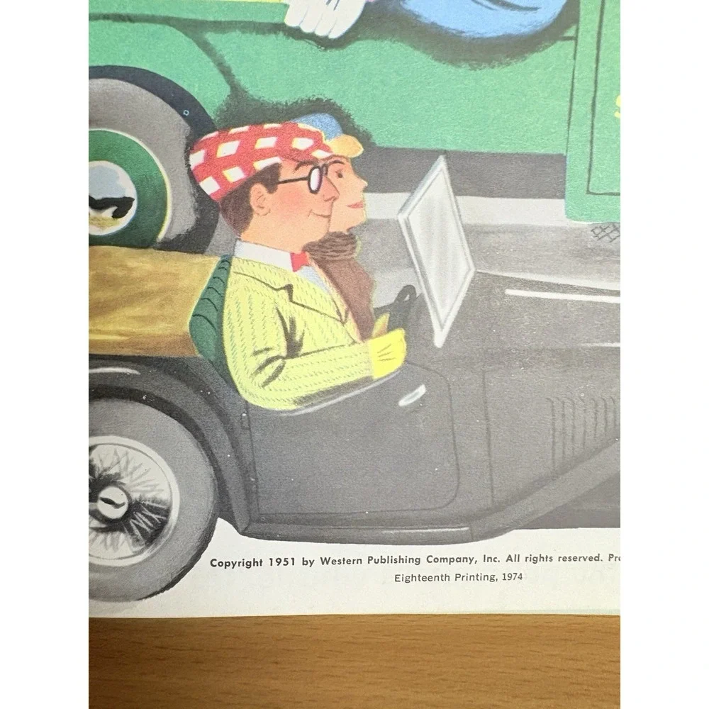 GREAT BIG CAR & TRUCK BOOK ~ Vintage 1970's Children's BIG‎ Golden Book